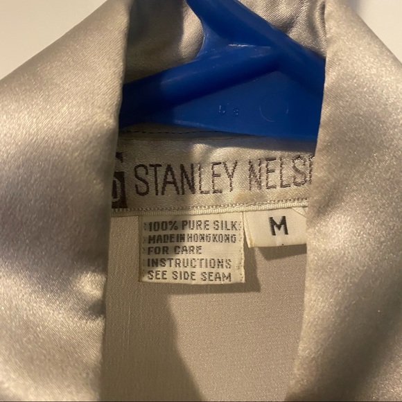 100 % SILK Stanley Nelson beautiful blouse - Picture 4 of 8
